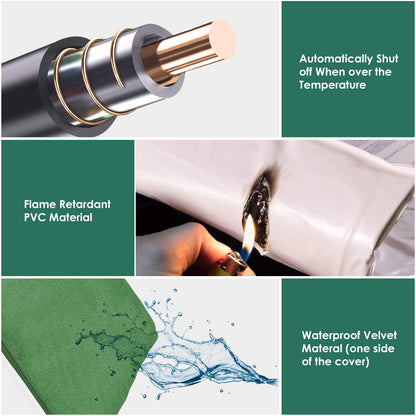 PETNF Outdoor Pet Heating Pads for Dog,Soft Electric Blanket Auto Temperature Control,Heated Mat for Dog House,Whelping Supply for Pregnant New Born Stray Feral Cat Puppy,Safe