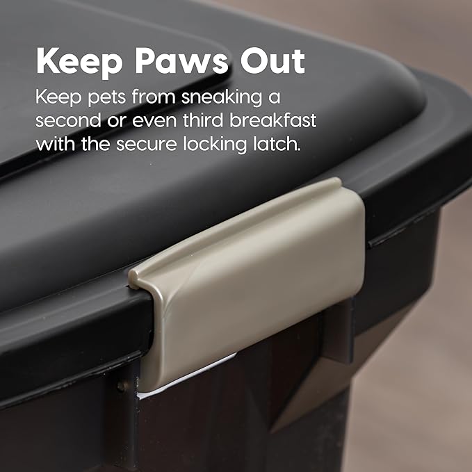 IRIS USA Airtight Dog Food Storage Container, WeatherPro, Removable Wheels