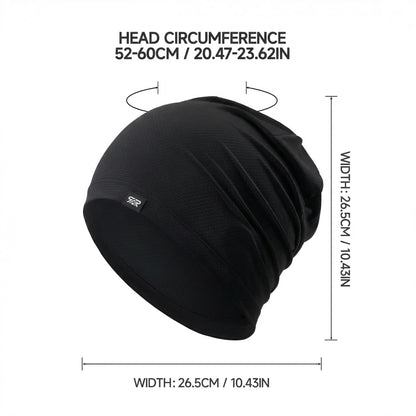 QINGLONGLIN 3Pcs Cooling Skull Cap for Men Women-Lightweight Breathable Beanie Hat, Thin Quick Dry Running Cap for Cycling