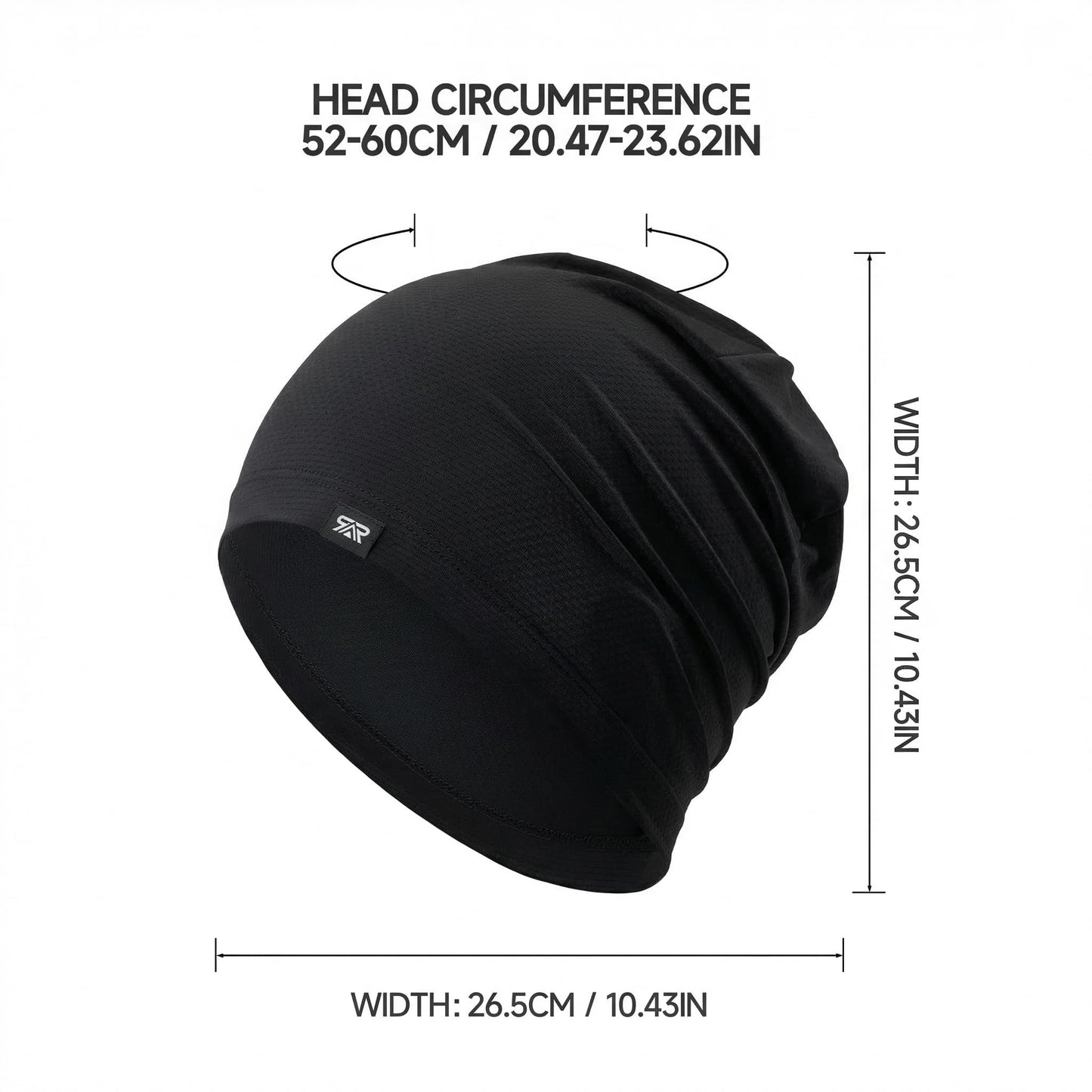 QINGLONGLIN 3Pcs Cooling Skull Cap for Men Women-Lightweight Breathable Beanie Hat, Thin Quick Dry Running Cap for Cycling