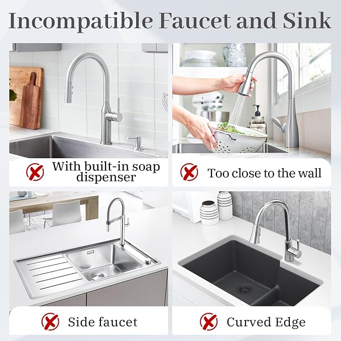 PoYang 14.6 Inch Faucet Mat for Kitchen Sink Splash Guard Behind Faucet