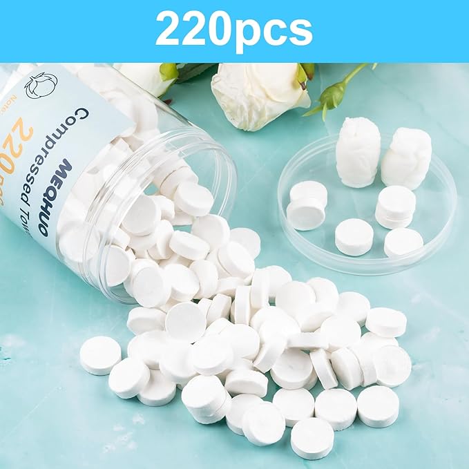220 Pcs Compressed Towels for Face, Mini Portable Compressed Towel Tablets