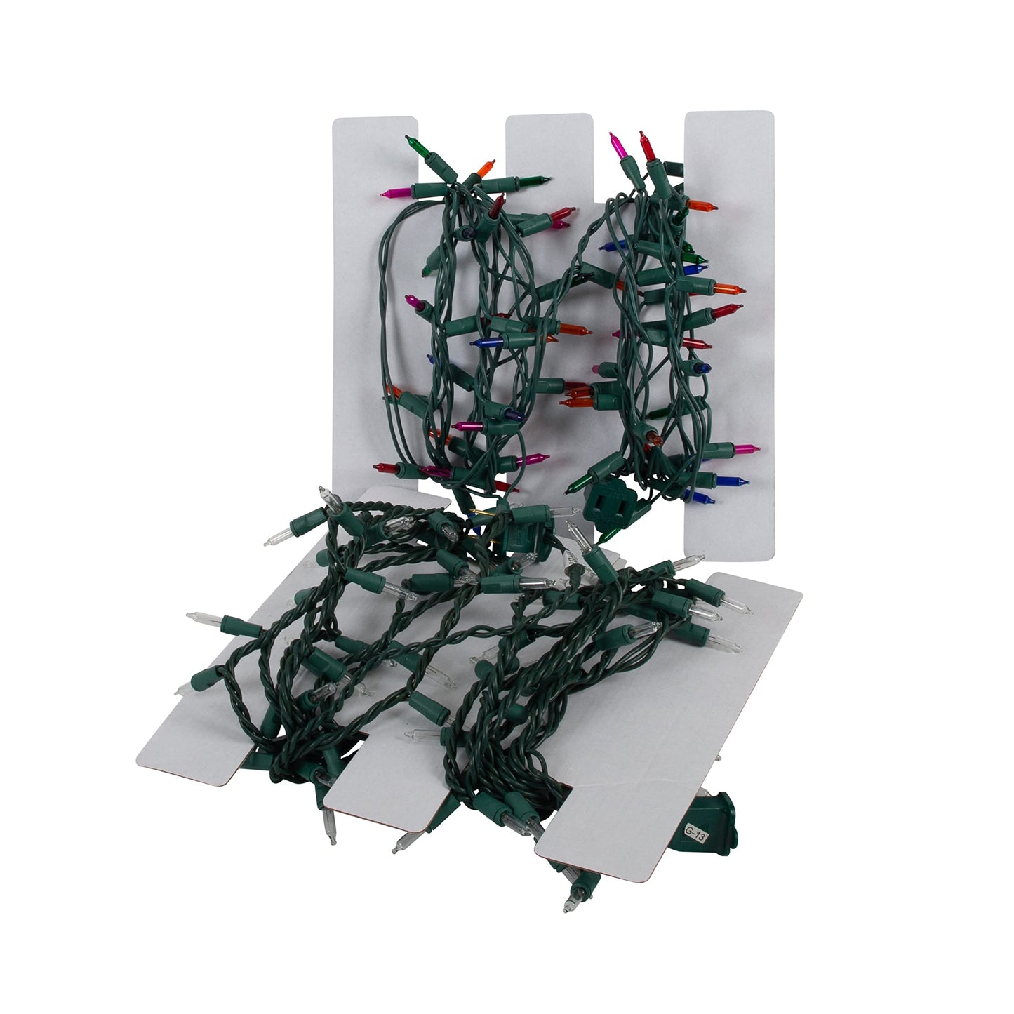 Simplify Holiday Light Organizer Box | Holds 500 Lights | Christmas Storage | Tree String Lights | 5 Divider Reels | Collapsible | Ultra Zip | Red