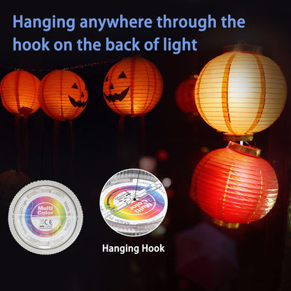 Halloween Pumpkin Lights with Remote, Submersible Pool Light for Party Events, Waterproof LED Tea Lights for Vase Fishtank Pond Wedding Christmas Decoration (Colourful, 10-Pack)