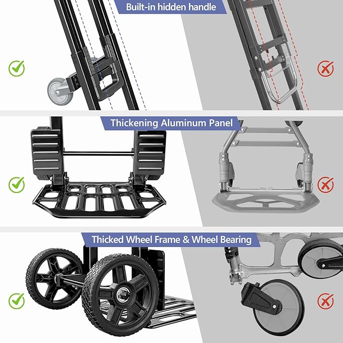 KEDSUM 4-in-1 Convertible Dolly Cart