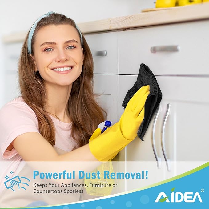 AIDEA Microfiber Cleaning Cloth-150PK, Soft Microfiber Towels
