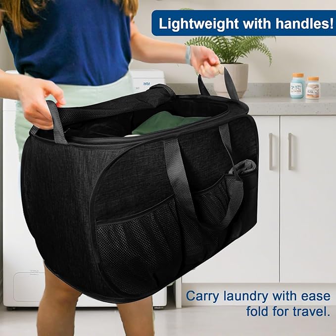 Collapsible Laundry Baskets, Tear Proof Pop Up Laundry Hamper
