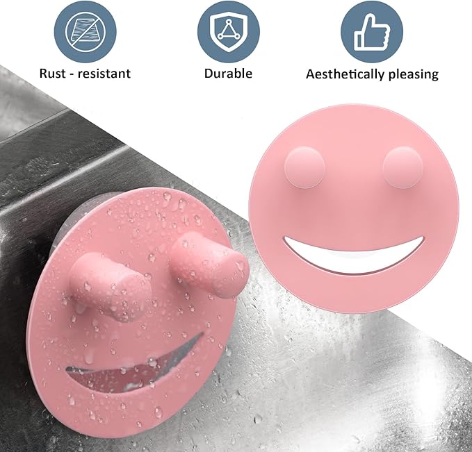 Stainless Steel Smiley Face Sponge Holder, Kitchen Accessories Decor