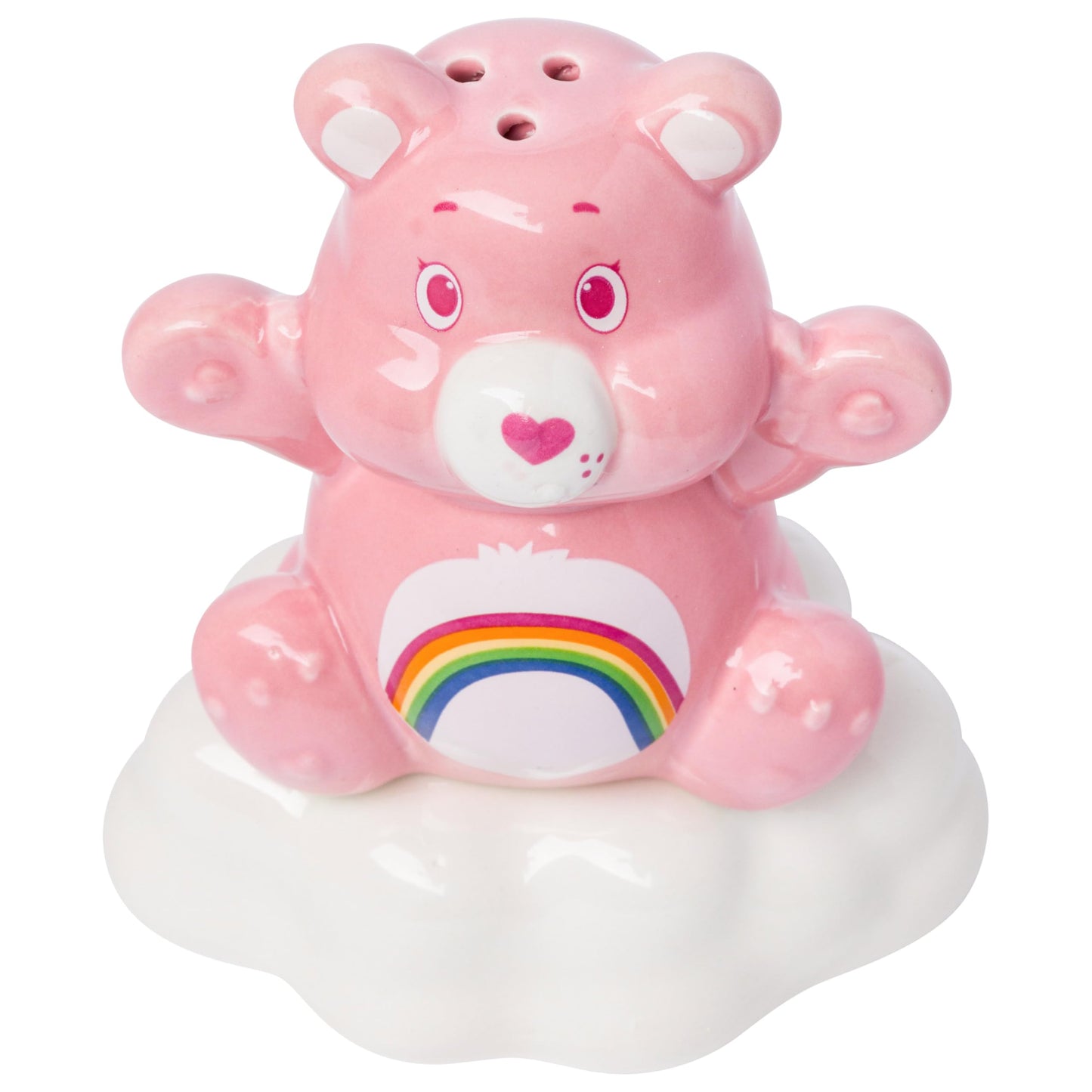 Silver Buffalo Care Bears 3d Ceramic Salt and Pepper Shaker Set Featuring Cheer Bear, 3.6” x 2.7” x 4.25”