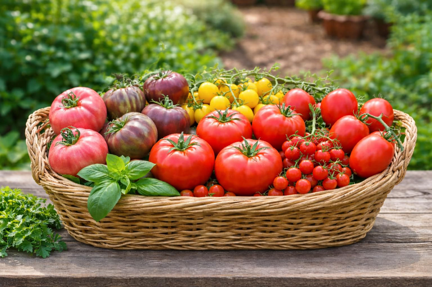 Tomato Starter Live Plug Plants 9 Plants – Heirloom & Hybrid: Brandywine Pink, Cherokee Purple, Mortgage Lifter, Yellow Pear, Better Boy Plus, Wonderstar Pink, Supersweet 100, Beefmaster, La Roma