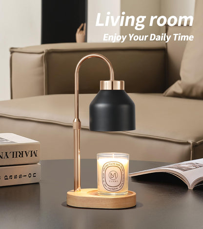 MEIXISUE Candle Warmer Lamp with Dimmer and Timer,Home Decor Lamp for Scented Jar,Electric Wax Melt Warmer,Mother's Day/Birthday/Christmas Gifts for Mom/Wife,Adjustable Height,with 2 Bulbs