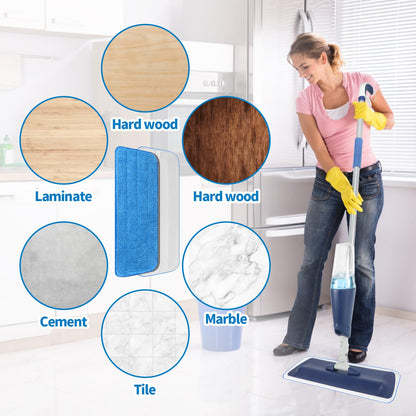 3 Pack Microfiber Reusable Mop Pads for Bona Mop, Wet/Dry Floor Cleaning Refill Mop Pads, Spray Mop Hard Wood Floor Mop Pads Refills, Machine Washable Power Mop Pads Replacement