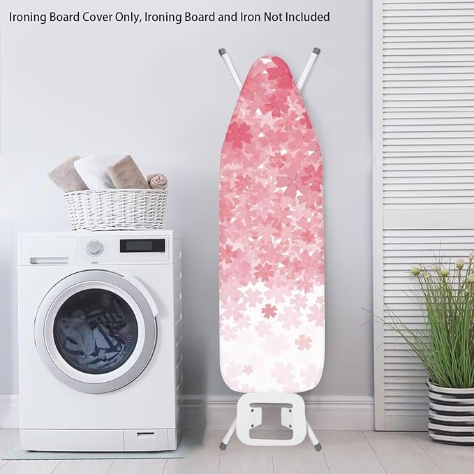 Novelty Ironing Board Cover, Gradient Pink Floral Pattern 15x54 Ironing Board