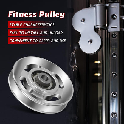 Kichvoe Aluminum Pulley Wheel 3.46 Inch Heavy Duty Gym Pulley for Cable Machines Replacement Exercise Equipment Fitness Accessories