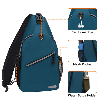 MOSISO Sling Backpack, Multipurpose Crossbody Shoulder Bag Travel Hiking Daypack
