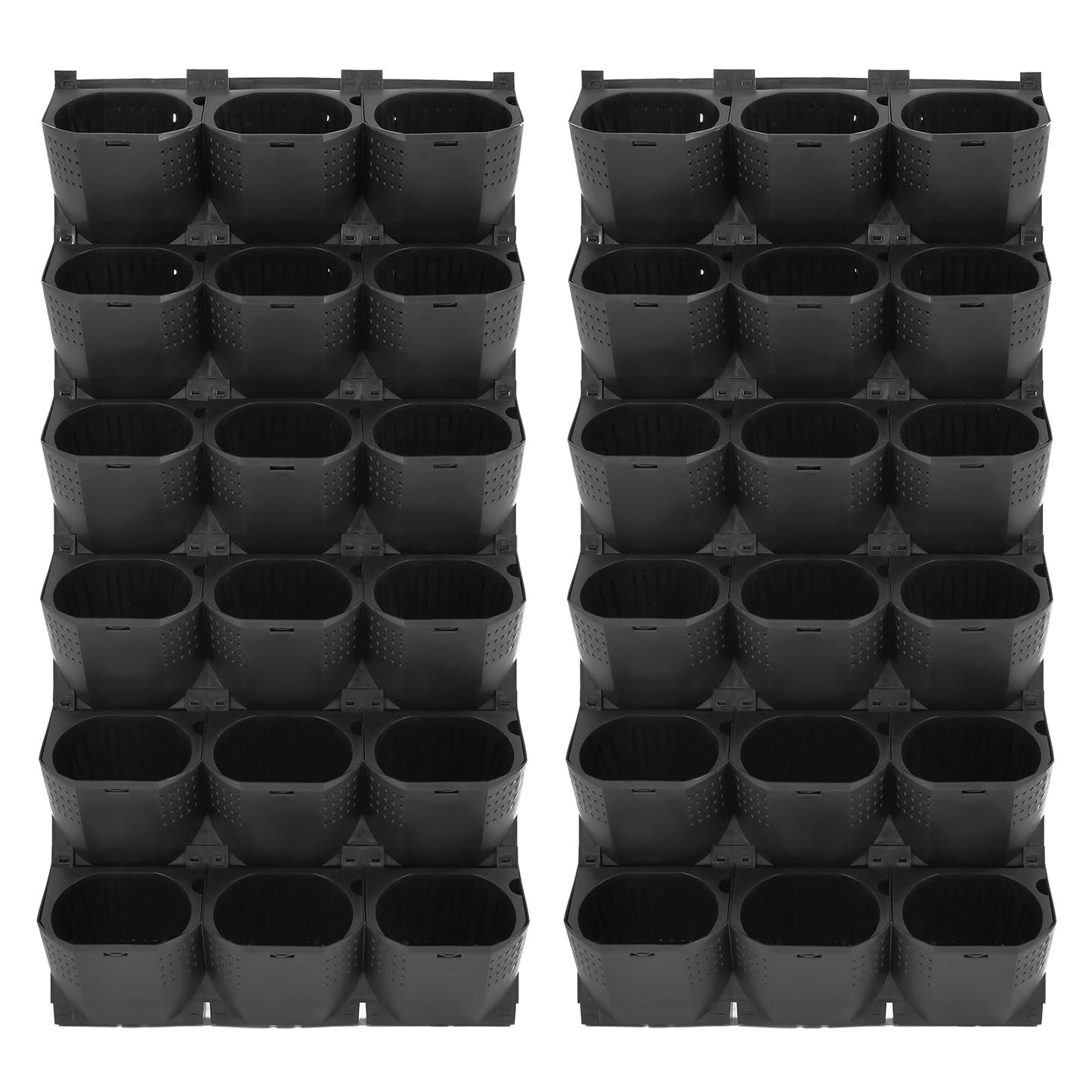 TFCFL Self Watering Wall Planter with 36 Pots,Vertical Garden Planter for Indoor Plants,Wall Mounted Planters Hanging Flower Herbs Vegetables for Patio Outdoor Decor (Black)