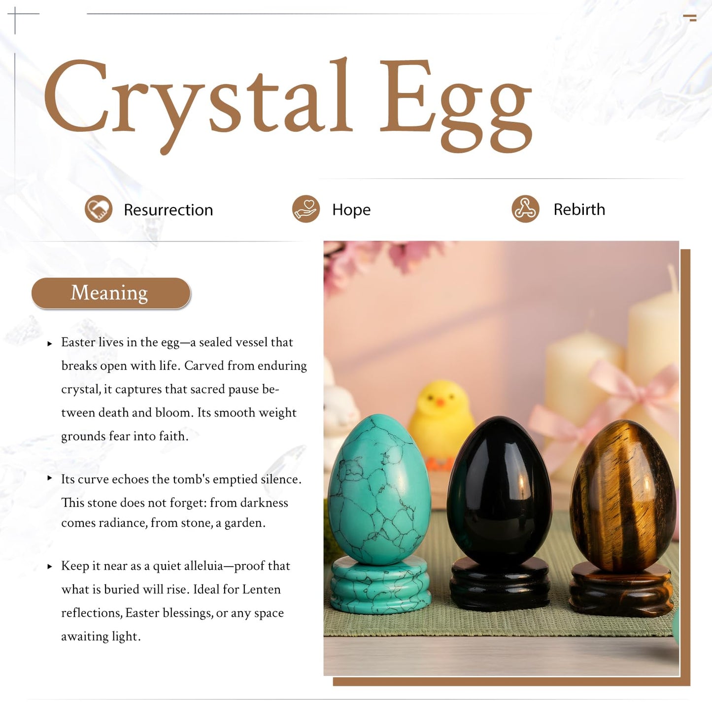 Nupuyai 1.8" Healing Crystal Egg with Round Stone Stand, Polished Decorative Oval Stone Statue for Home Office Tabletop, Dragon Blood Stone