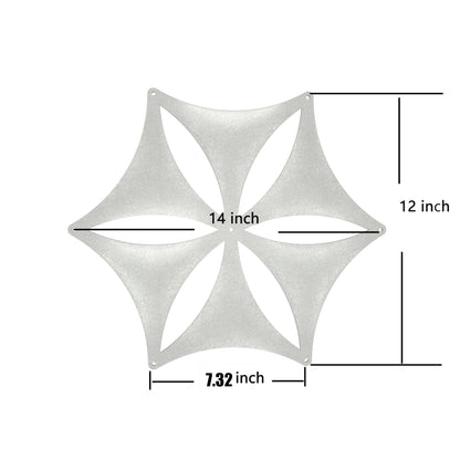 OSHIYINN White 3D Flower Venus 14"x12" Hanging Room Divider Panel Felt Fiber Surface High Density Polyester Fiber Board Cut Room Partition Home Decoratio(12 Pcs)
