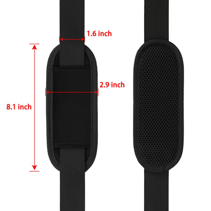 Taygeer Shoulder Strap, 52" Universal Replacement Laptop Shoulder Strap Luggage Duffel Bag Strap Adjustable Comfortable Belt with Metal Hooks for Briefcase Computer Messenger Bag Laptop Case, Black