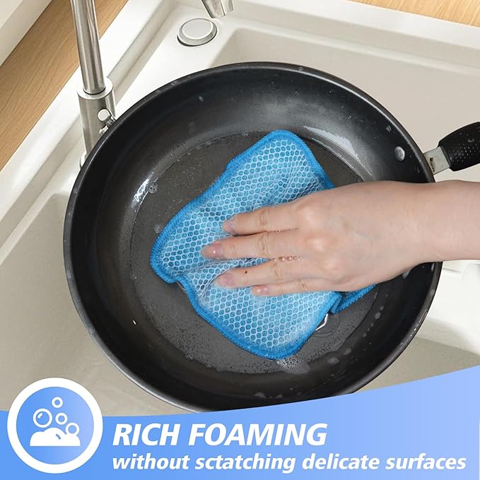 KinHwa Kitchen Washcloths for Dishes Absorbent Microfiber Dish Cloths Quick Dry