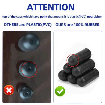 Rubber Vacuum Caps Plug Kit, 63 PCS Assorted Vacuum Plugs Hose End Caps Assortment Kit for Carburetor, Manifold, Automotive 3/16'' 5/16" 7/32" 1/4" 5/32'' 3/8'' 1/8“