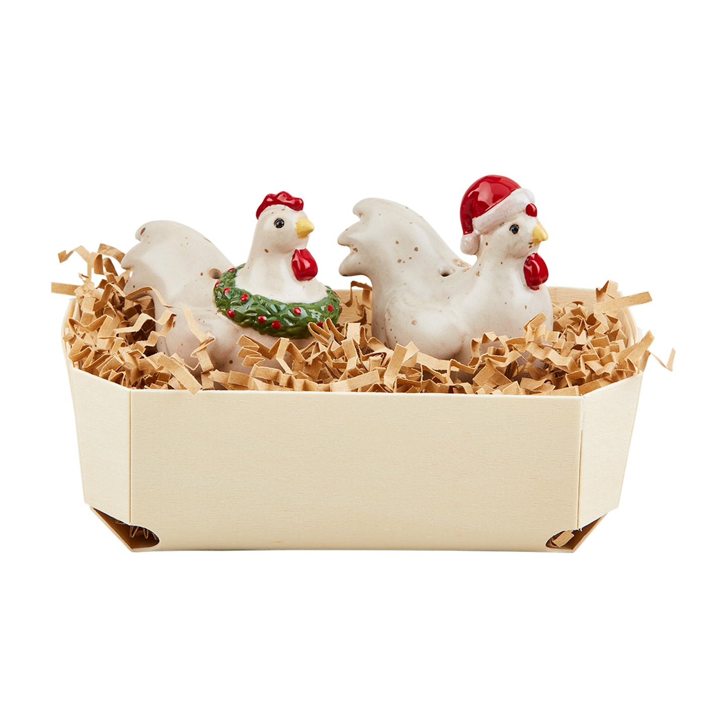 Mud Pie Farm Animal Christmas Shaker, Chick, 2 1/2" x 2 1/2"