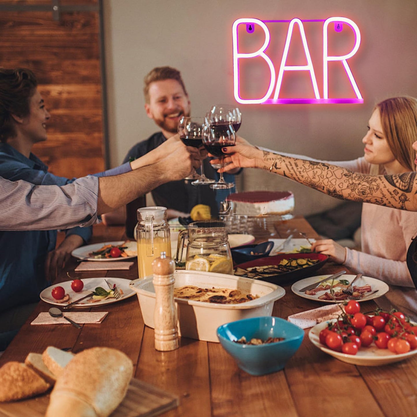 Neon Bar Signs For Home Bar, Led Party Wall Decor Usb Powered Man Cave Neon Light For Bar Cart Decor, Bistro, Club, Pub, Business, Valentine Gifts (pink)
