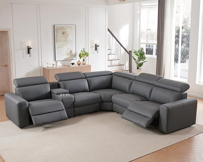AMERLIFE Power Recliner Sectional Sofa