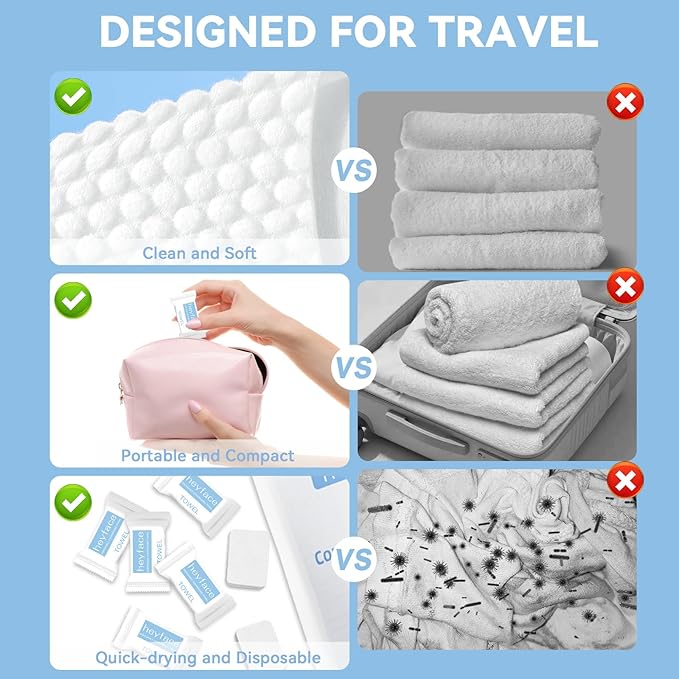 Compressed Towels Tablets 50 Bulk Set Disposable Compressed Washcloths