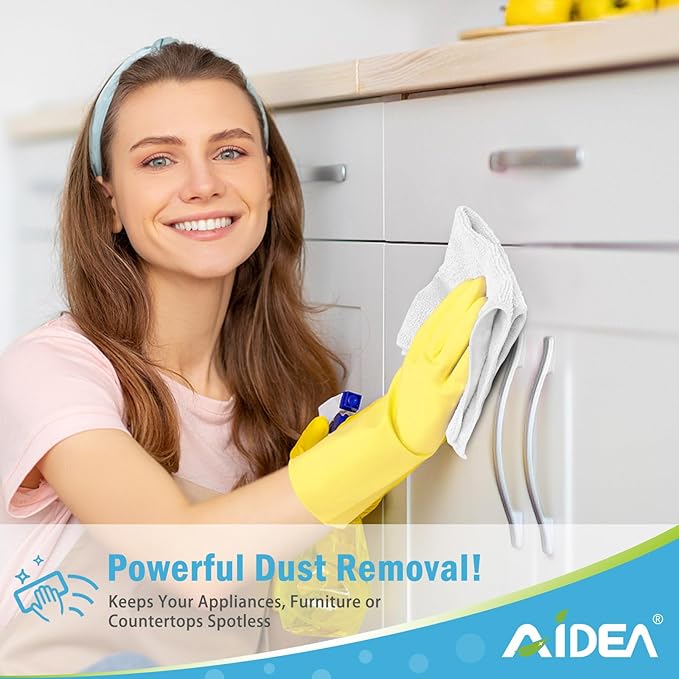 AIDEA Microfiber Cleaning Cloth-12PK, Soft Microfiber Towels