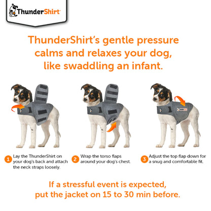 Thundershirt Anxiety Dog Shirt Heather Grey (Medium)