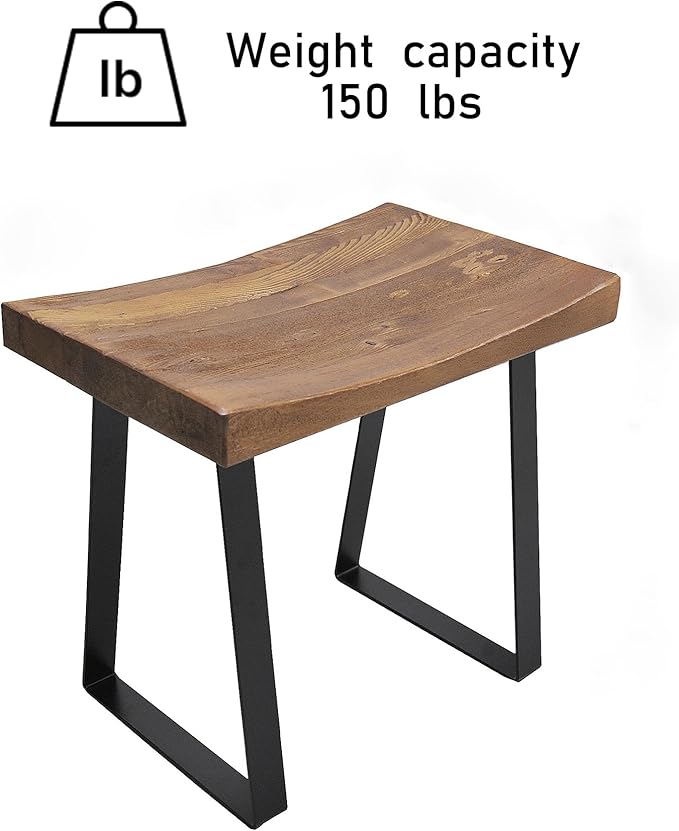 Home Soft Things Natural Reclaimed Pine Wood Tile Shape Entryway Bench