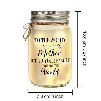 Kenon Mason Jar Night Light for Mom, Home Decoration Lights, Personalized Night Light for Birthday, Thanksgiving, Mothers Day Gift