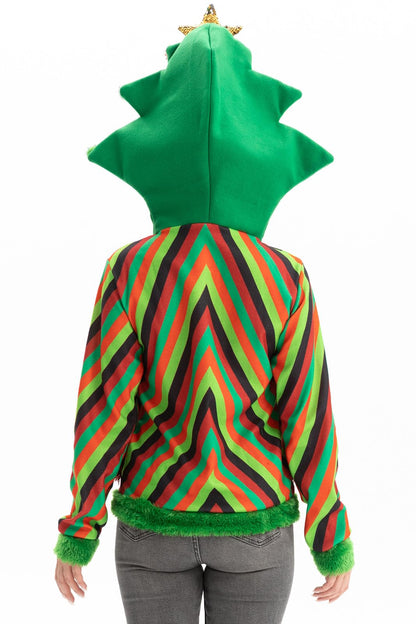 Women Ugly Christmas Hoodie for Adult Men`s Unisex Xmas Hooded Sweater Pullover for Party Festive Tinsel Rocks Medium