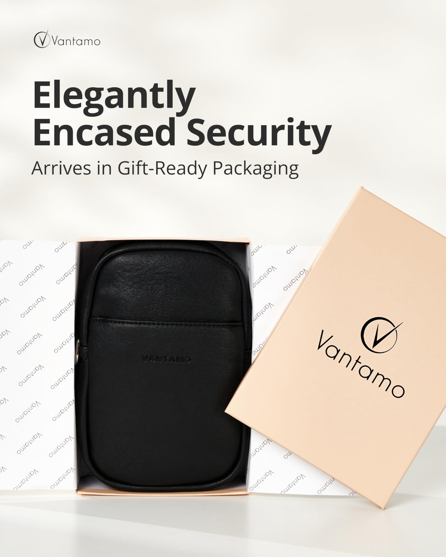 Vantamo Cross Body Bag Women with RFID Protection, Anti-Pickpocket Clip & Premium Material, Stylish Sling Bag Women with Silver Zipper, Secure Anti Theft Crossbody for Travel & Everyday Use