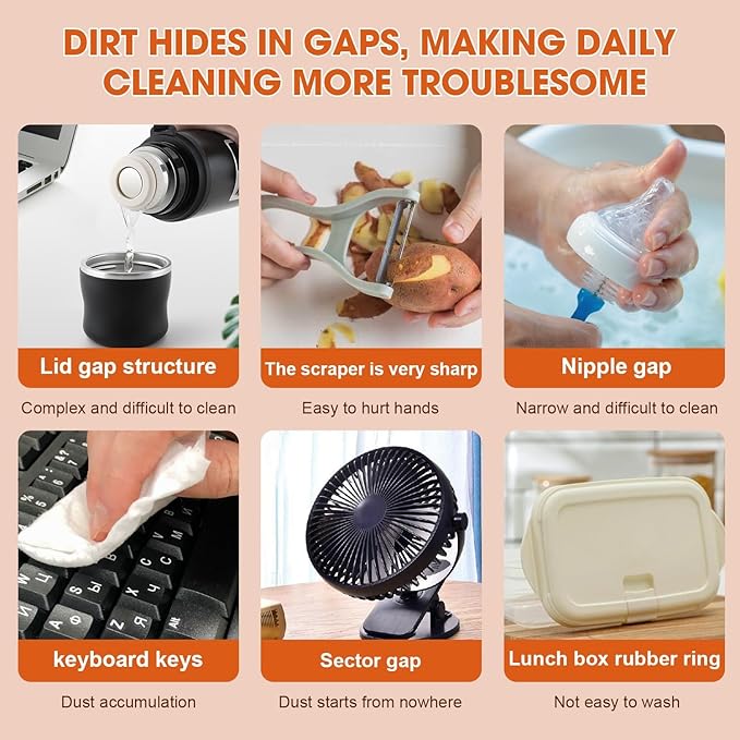 3 in 1 Cup Lid Cleaning Brush, Portable Cup Lid Cleaner