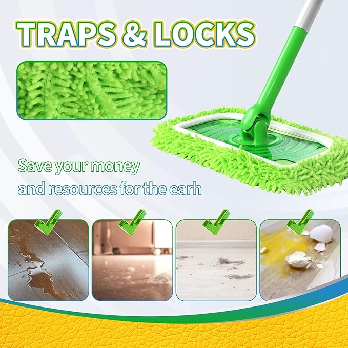 Reusable 100% Coral Fleece Mop Pads Compatible