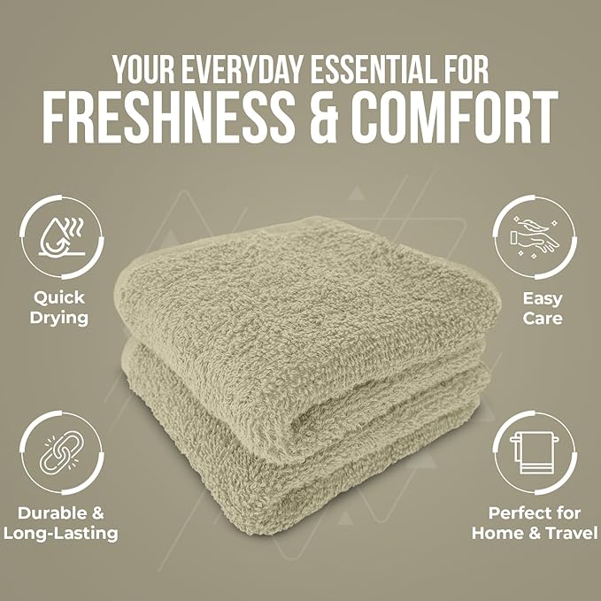 DAN RIVER 12 Pack Wash Cloths for Showering
