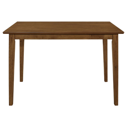 Coaster Home Furnishings - Robles - Wood - 5-Piece Rectangular Dining Table Set - Transitional Style with Vertical Slat Back Chairs and Fabric Cushioned Seat – Dining Room – Chestnut - 150430