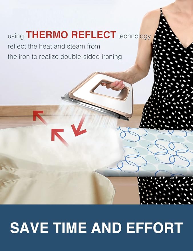 Ironing Board Cover and Pad, Resist Scorching and Staining, 15x54 Reflective