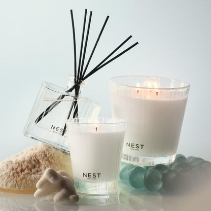 NEST New York Scented 3-Wick Candle, Ocean Mist & Sea Salt - 21.2 oz, Pack of 2 - Up to 100-Hour Burn Time - Reusable Glass Vessel
