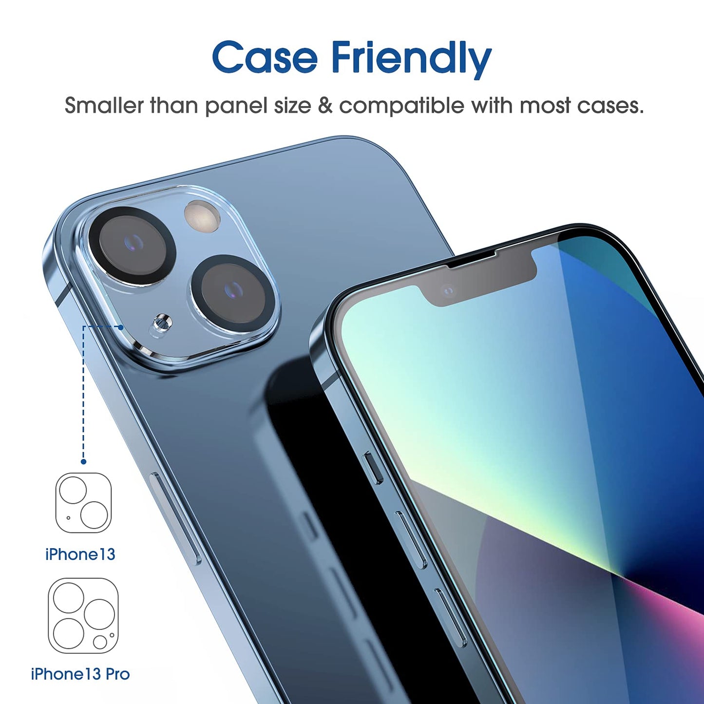 amFilm Auto-Alignment OneTouch for iPhone 16 [6.1''] Screen Protector + Camera Lens Protector, Tempered Glass, 30 seconds Installation, Bubble Free, Case Friendly, Anti-Scratch [2+2 Pack]