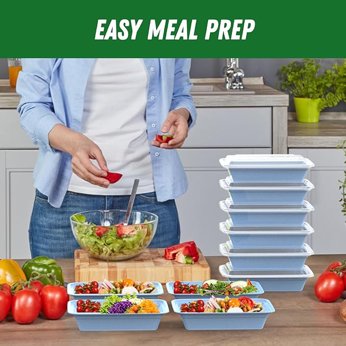 50 Pack 32 oz Meal Prep Containers Reusable