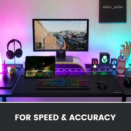 perixx DX-1000XXL Waterproof Gaming Mouse Mat, Non-Slip Rubber Base Design for Laser Optical Mouse, Size XXL
