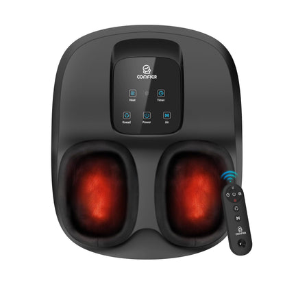 COMFIER Shiatsu Heated Foot Massager with Heat for Plantar Fasciitis Neuropathy, Deep Kneading Vibration Feet Massager for Mon Dad Men Women-Home Office Use