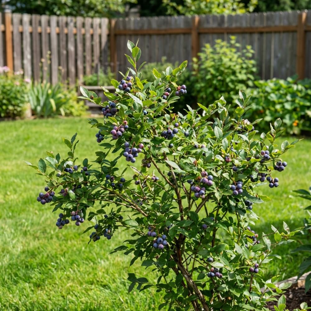 Huckleberry Plant Live, Huckleberry Bushes Live Plant, 5 Inches Pot, 4-6 Inc Tall, Sweet Edible Berries, Hardy Fruit Shrubs for Patio and Outdoor Garden