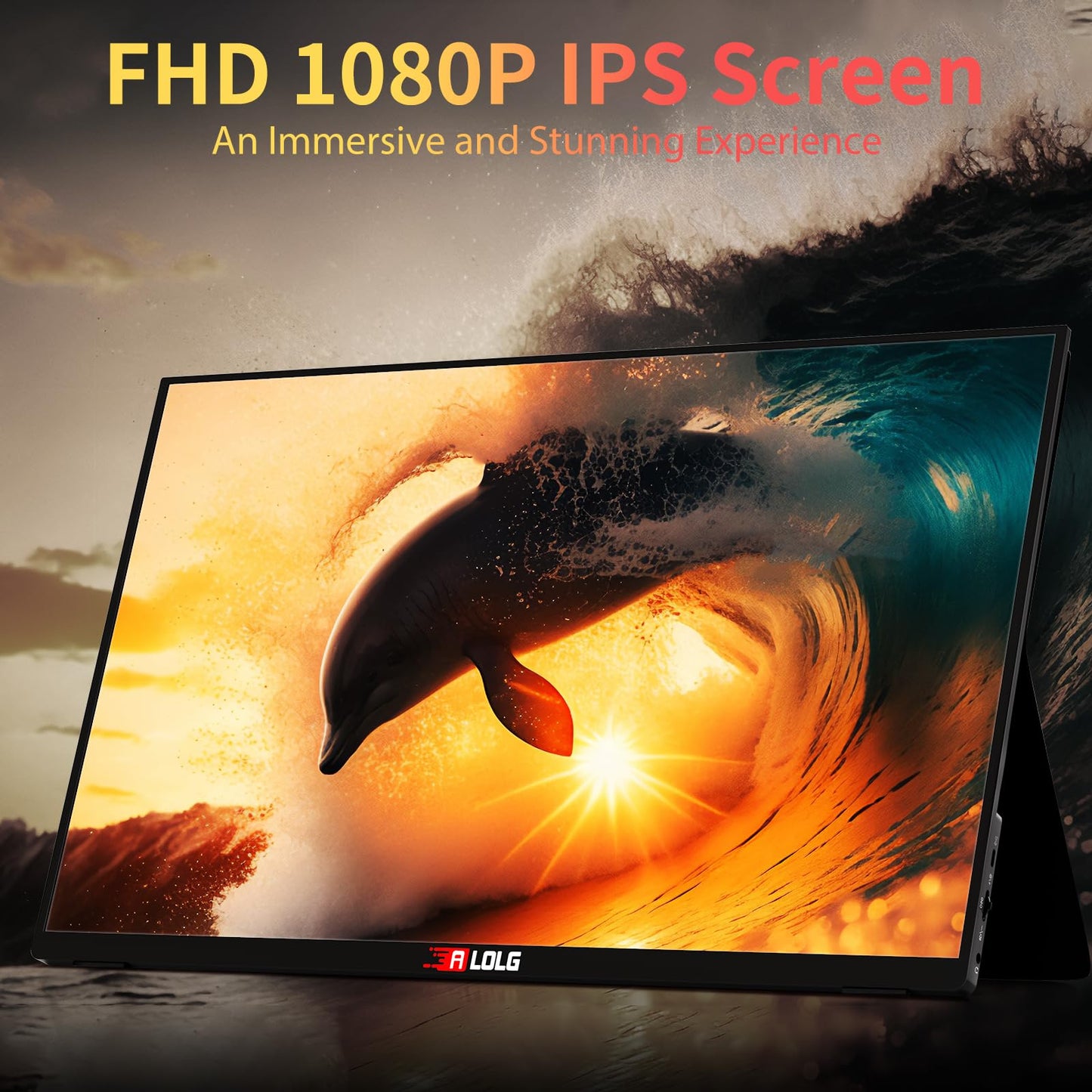 10.5''Portable Monitor for latop ,2K FHD 60HZ Laptop Monitor Screen,USB-C and HDMI Inputs, Ultra-Slim IPS Panel with HDR and Premium Smart Cover & Speakers for Laptop,PC,Phone,PS4/5,Switch,Mac,Xbox