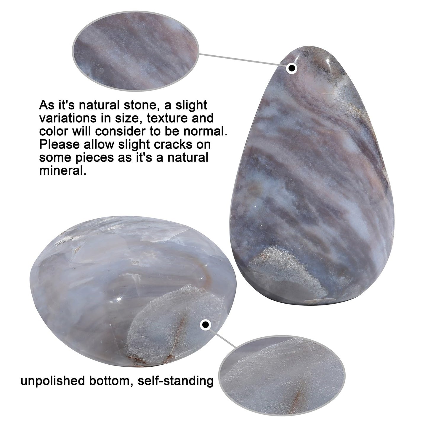 SUNYIK Irregular Ocean Jasper Stone Slab, Self-Standing Upright Ocean Jasper Plam Stone for Home Office Decor Meditation Relax, (2.01-2.5lb)