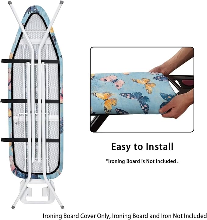 Ironing Board Cover with Butterfly Print Heavy Duty Table Top Ironing Board