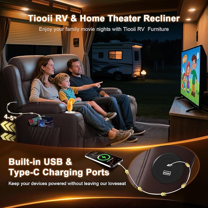 RV Loveseat Recliner Sofa, Wall Hugger Recliners